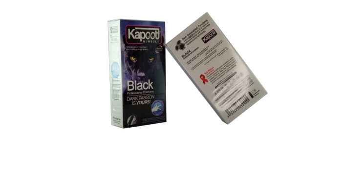 کاندوم کاپوت مدل Black بسته 12 عددی